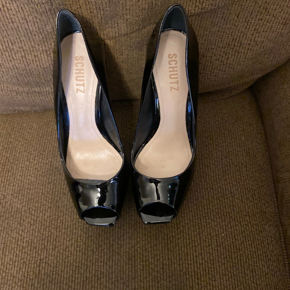 All black patent leather never worn
